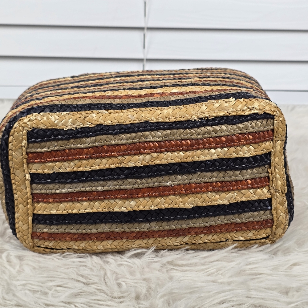 Striped Straw Bag and Hat Set - Picture 10 of 15